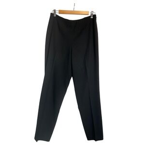 Ellen Tracy 100% Wool Black Pants Lined Straight Leg Career Office Quiet Luxury